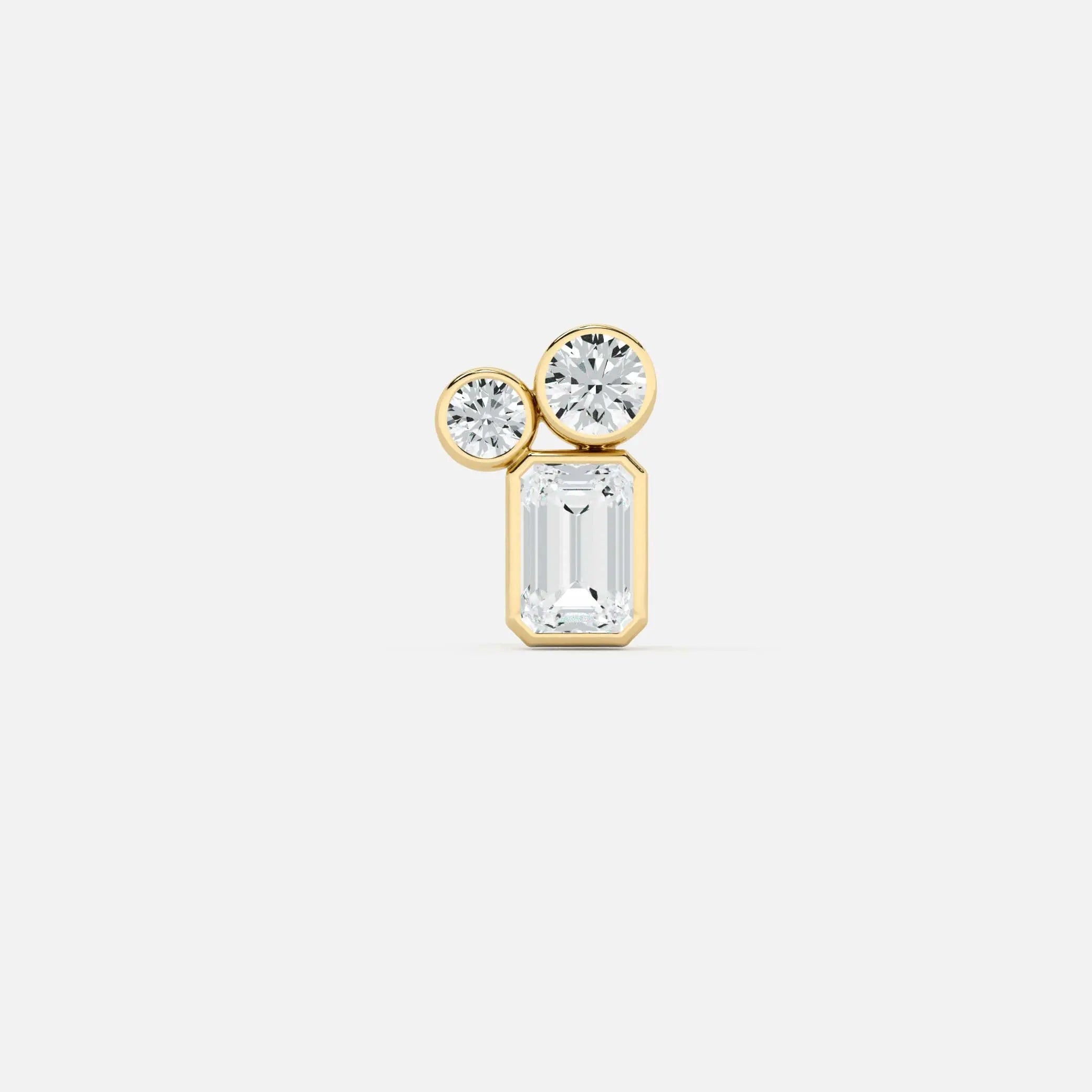 Two Round & Emerald Diamond Jacket JAUR
