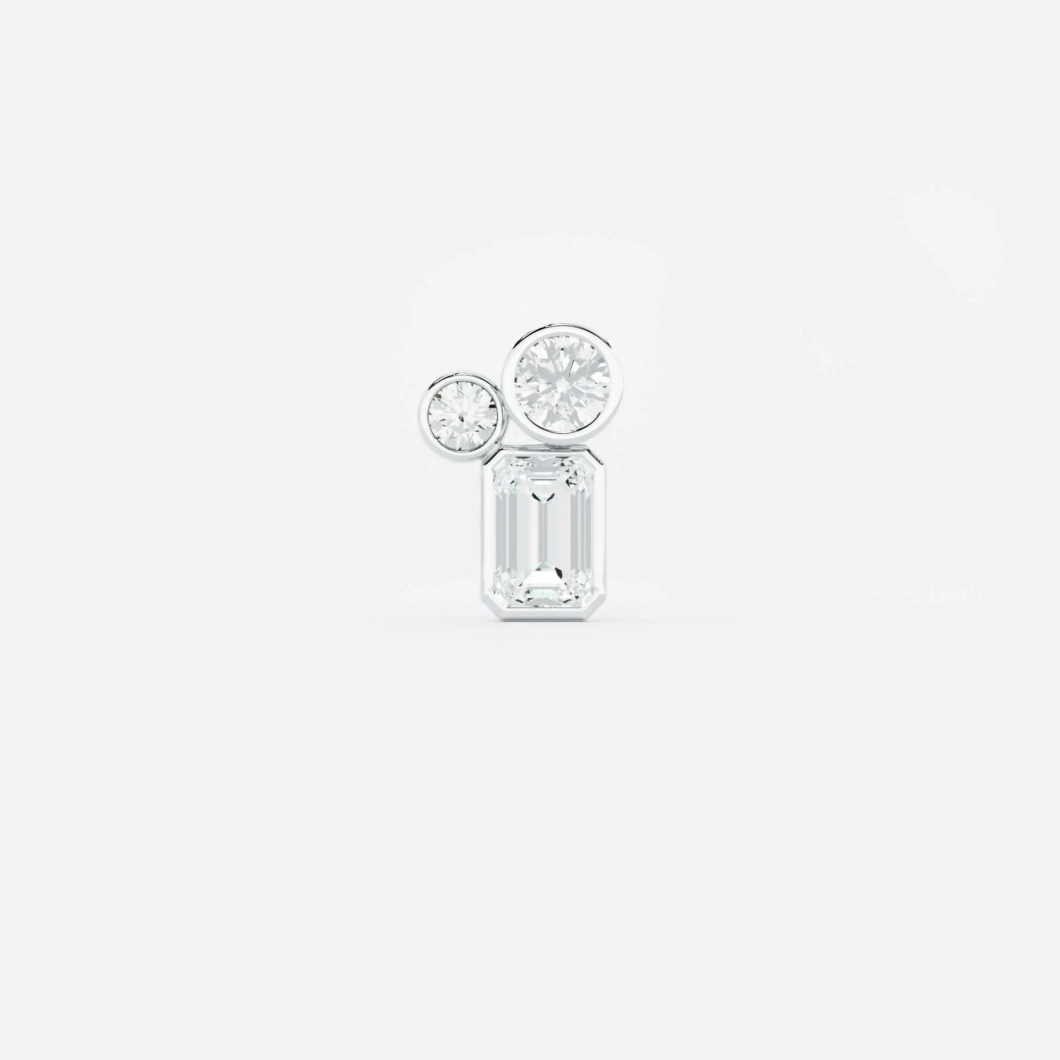 Two Round & Emerald Diamond Jacket JAUR