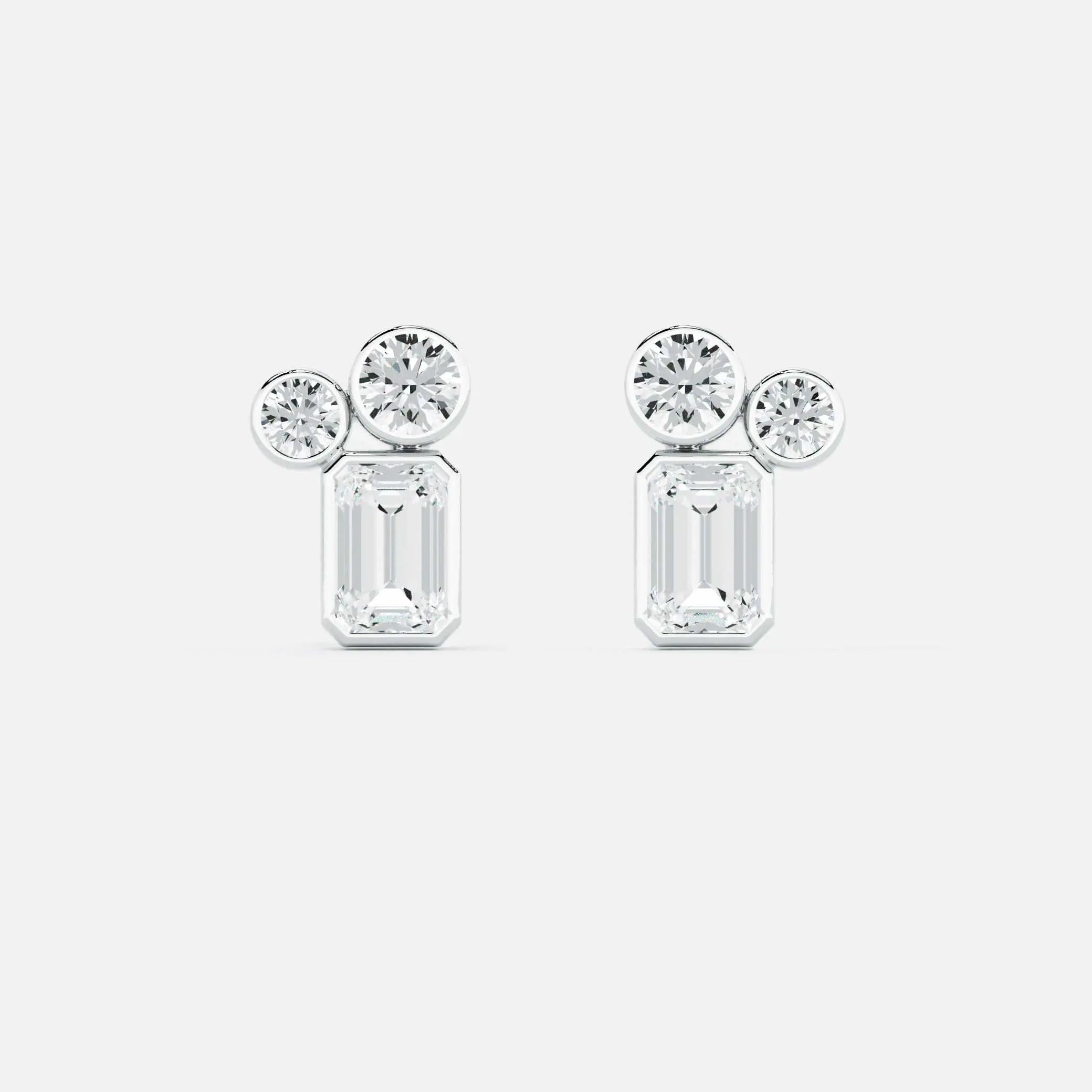 Two Round & Emerald Diamond Jacket JAUR