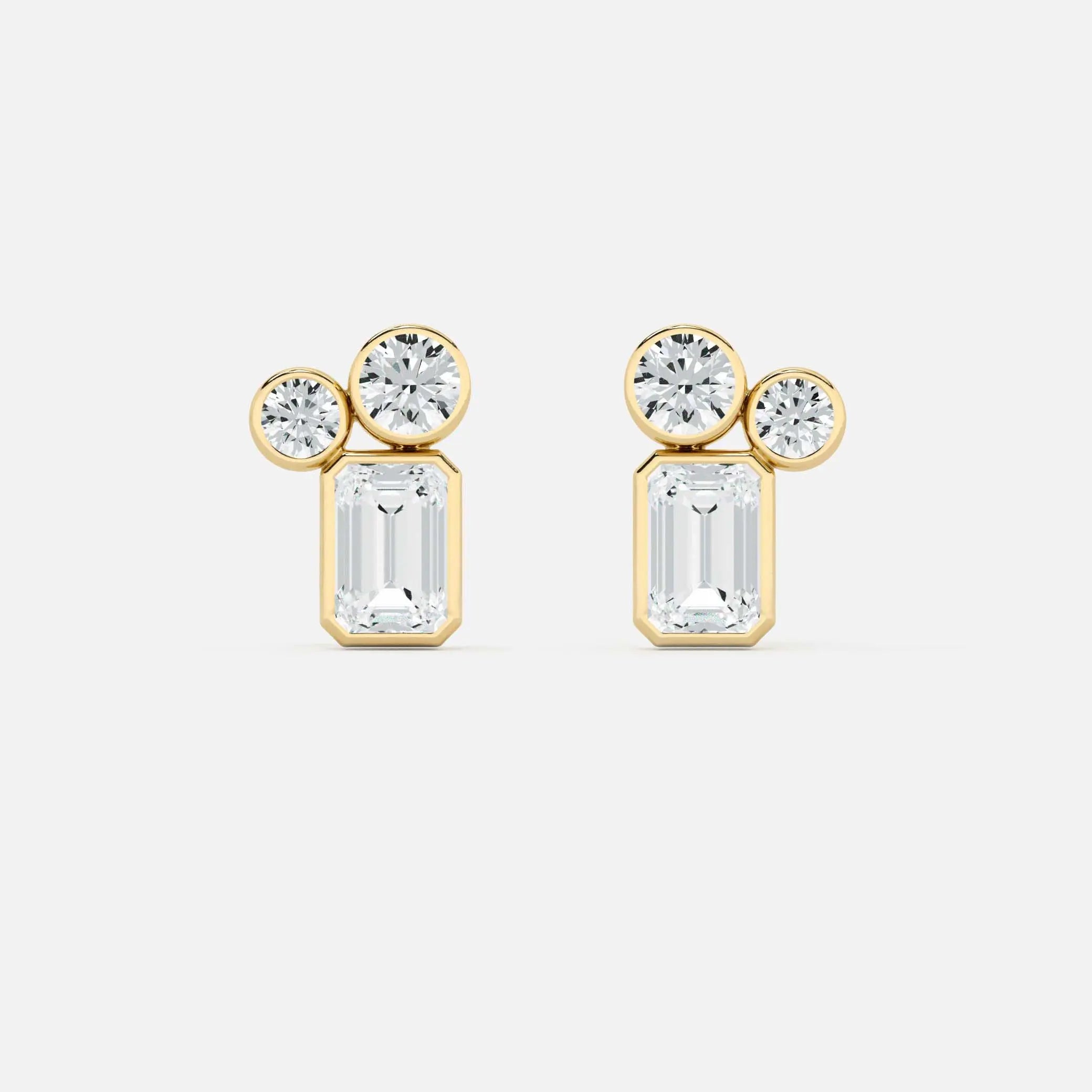Two Round & Emerald Diamond Jacket JAUR