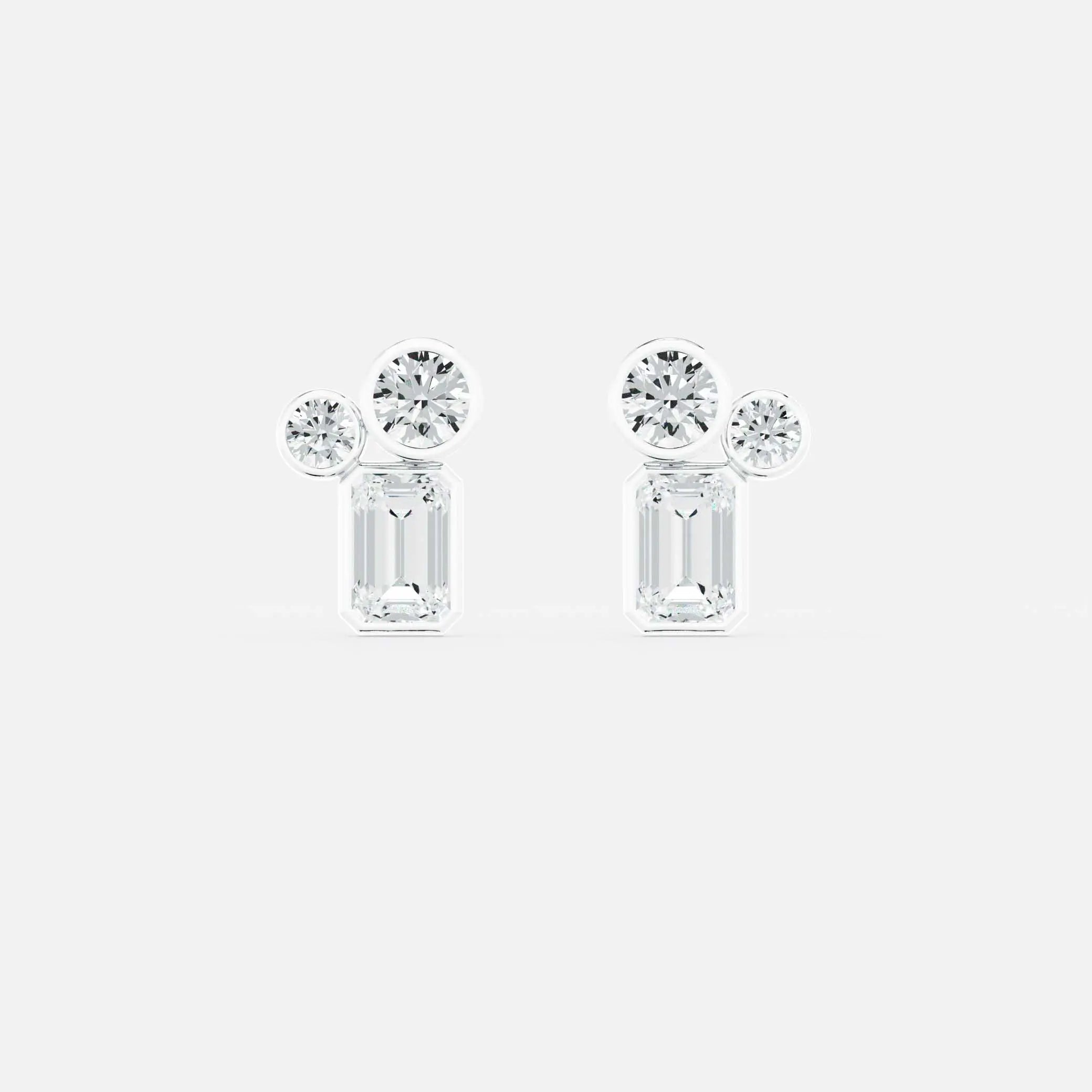 Two Round & Emerald Diamond Jacket JAUR