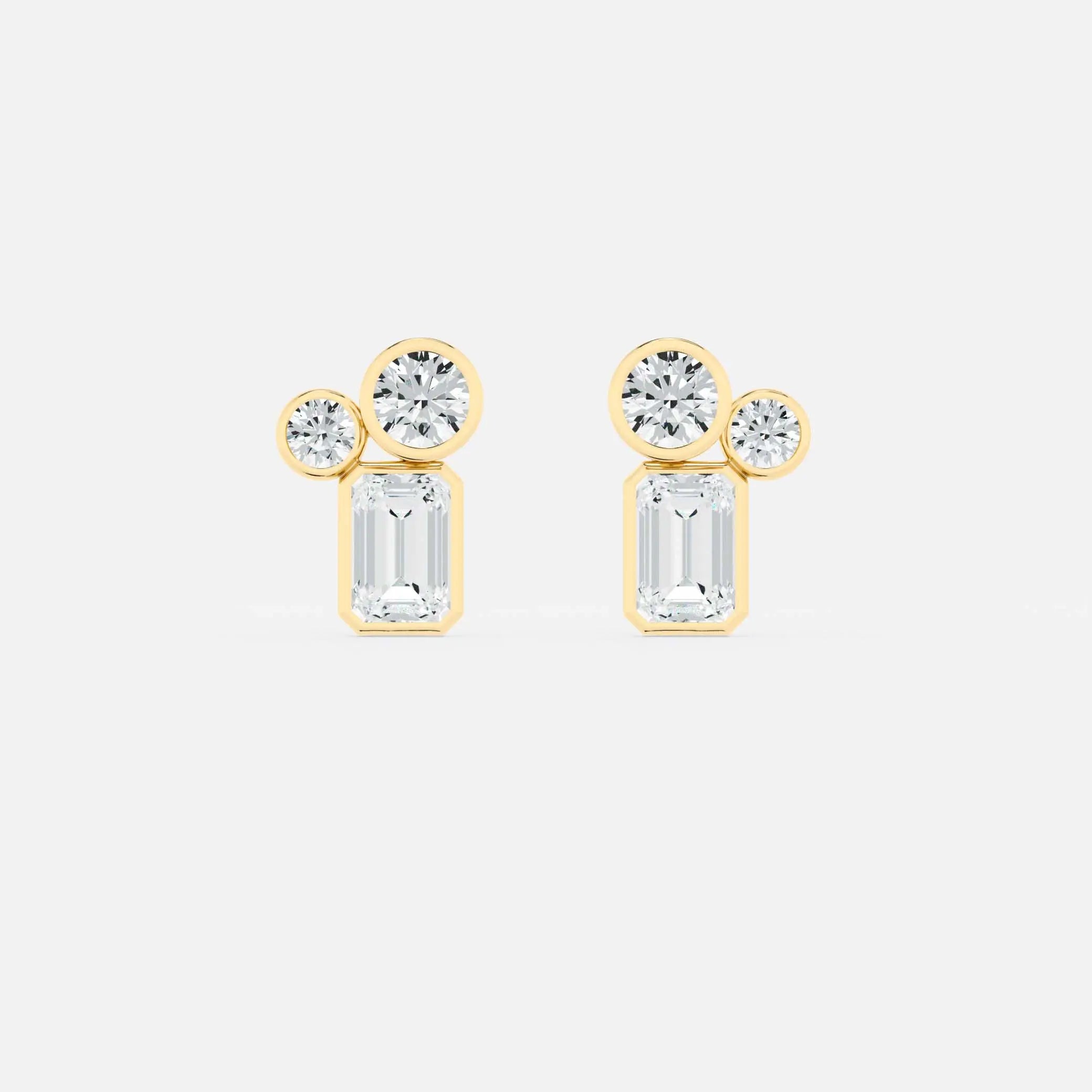 Two Round & Emerald Diamond Jacket JAUR