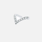 Lab Grown Diamond V Cuff in White Gold – View 4 | JAUR