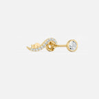Lab Grown Diamond Wave Diamond Climber in Yellow Gold – View 4 | JAUR