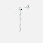 Mini Wave Diamond Drop Earrings JAUR