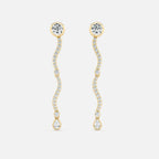 Mini Wave Diamond Drop Earrings JAUR
