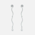 Mini Wave Diamond Drop Earrings JAUR