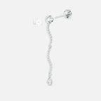 Mini Wave Diamond Drop Earrings JAUR