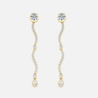 Mini Wave Diamond Drop Earrings JAUR