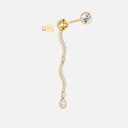Mini Wave Diamond Drop Earrings JAUR
