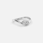 Lab Grown Diamond The Drift Ring in White Gold – View 4 | JAUR