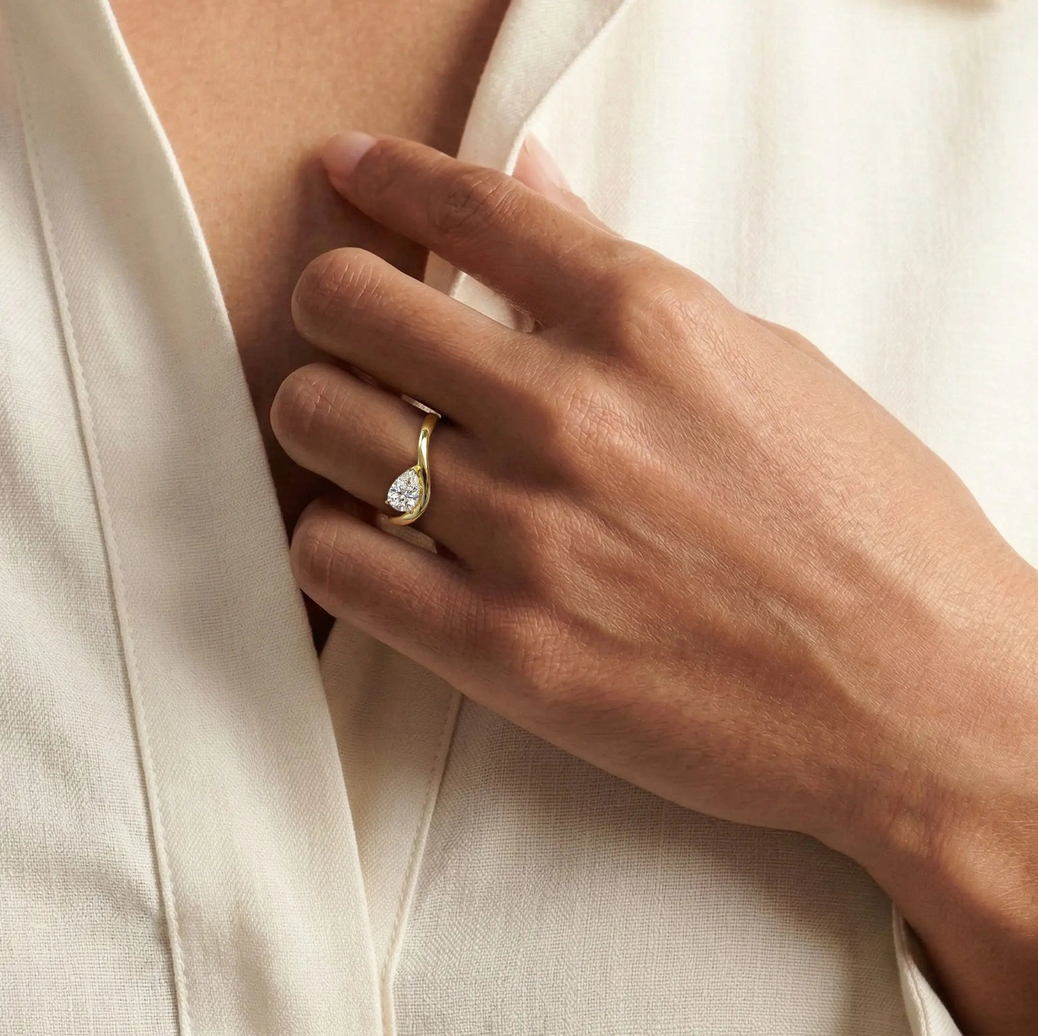 Lab Grown Diamond The Drift Ring – Front View | JAUR