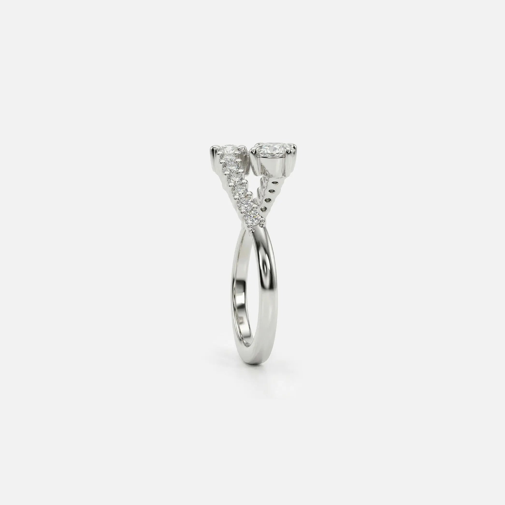 Lab Grown Diamond The Orbit Ring in White Gold – View 6 | JAUR