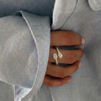 Lab Grown Diamond The Orbit Ring in Yellow Gold – Front View | JAUR