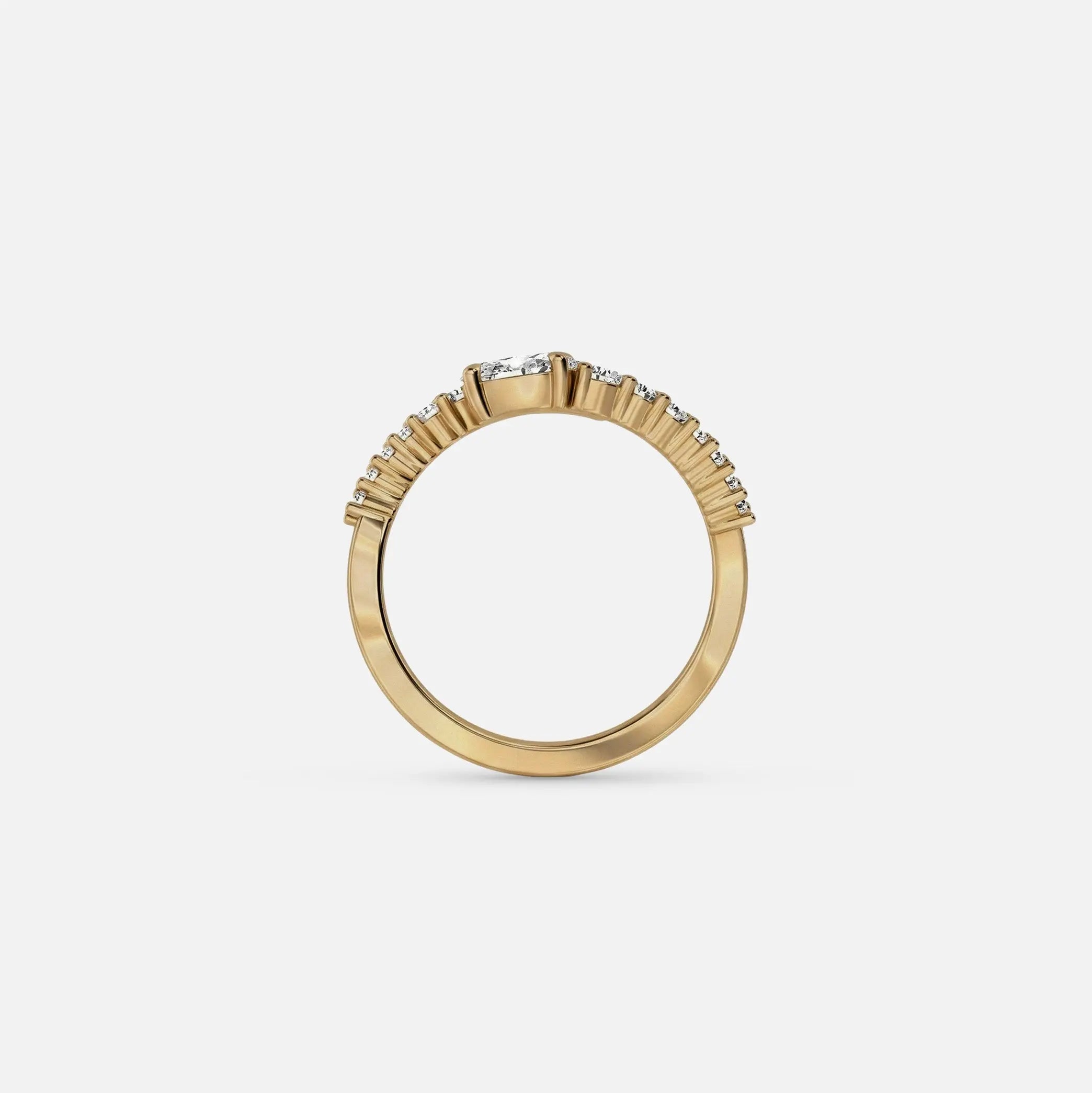 Lab Grown Diamond The Orbit Ring in Yellow Gold – View 5 | JAUR