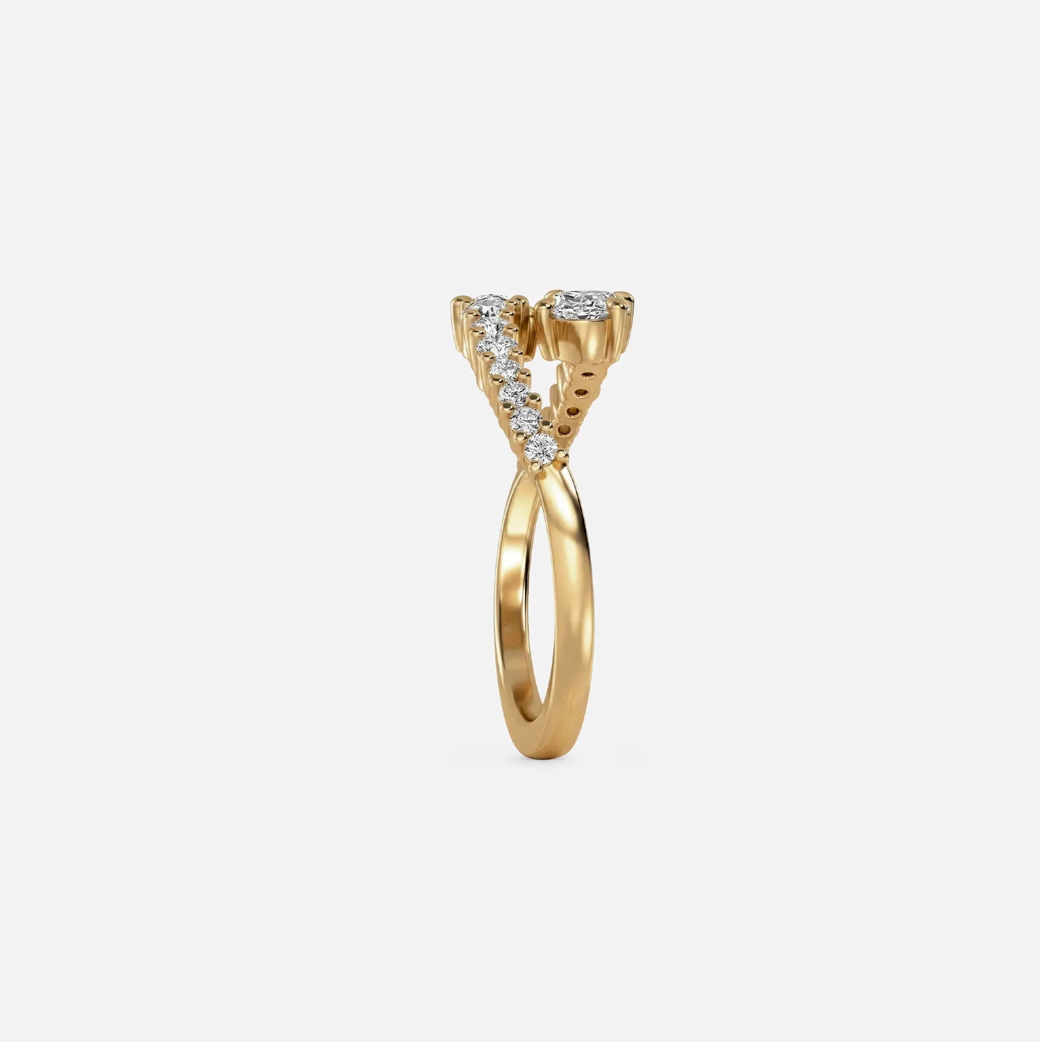 Lab Grown Diamond The Orbit Ring in Yellow Gold – View 6 | JAUR