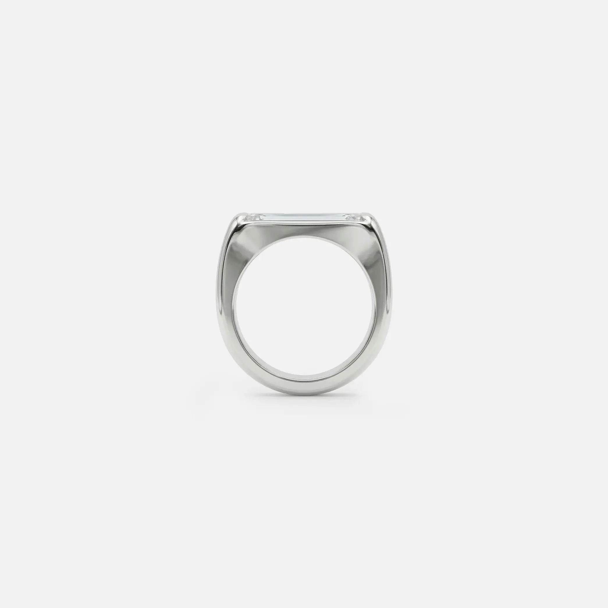 Lab Grown Diamond The Bar Ring in White Gold – View 5 | JAUR