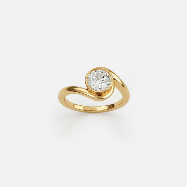 The Serein Solitaire Twist Ring