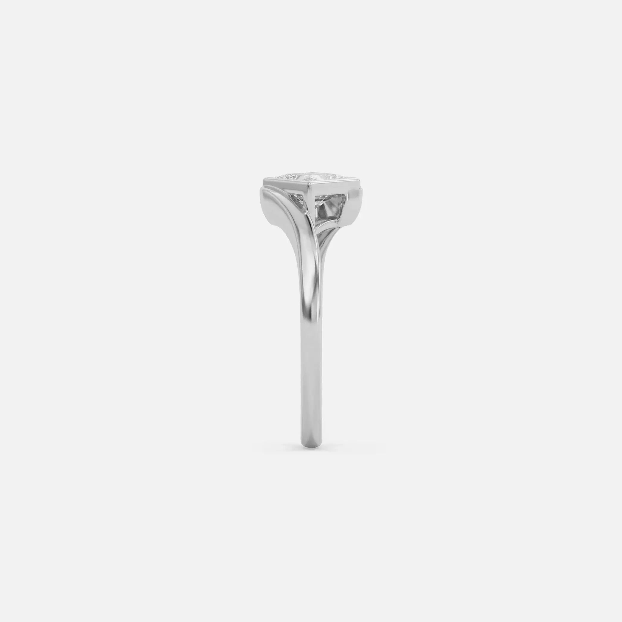 Lab Grown Diamond The Tilt Ring in White Gold – View 4 | JAUR