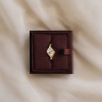 Lab Grown Diamond The Tilt Ring in Yellow Gold – View 3 | JAUR